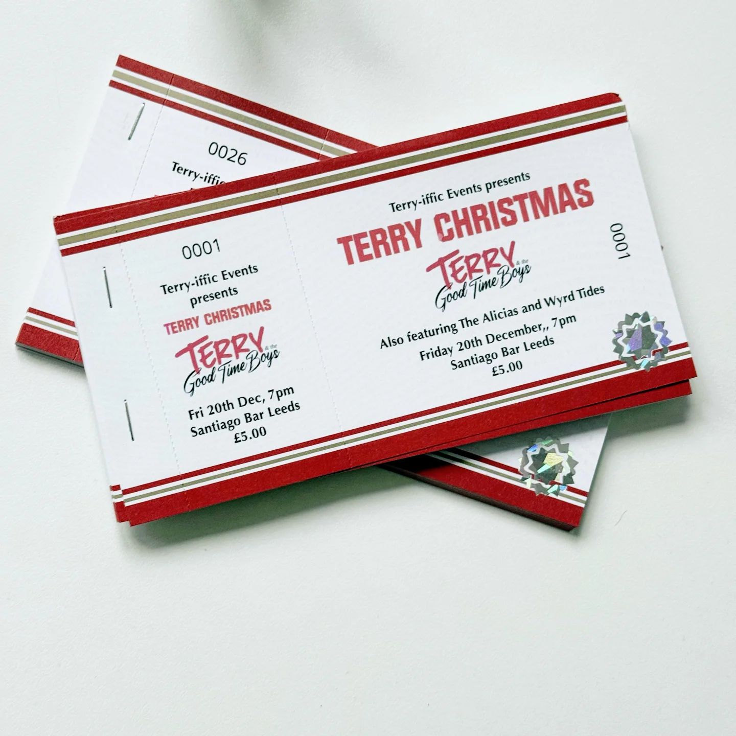Tickets are in for Terry Christmas! Featuring ourselves and our friends in @thealiciasband and @_terry_and_the_good_time_boys_ ! Tickets are only a fiver and that gets you into both the party and the gig! Best Christmas bargain Leeds has ever seen!
#livemusic #ukmusic #christmas #party #diehardisachristmasmovie #alternative
