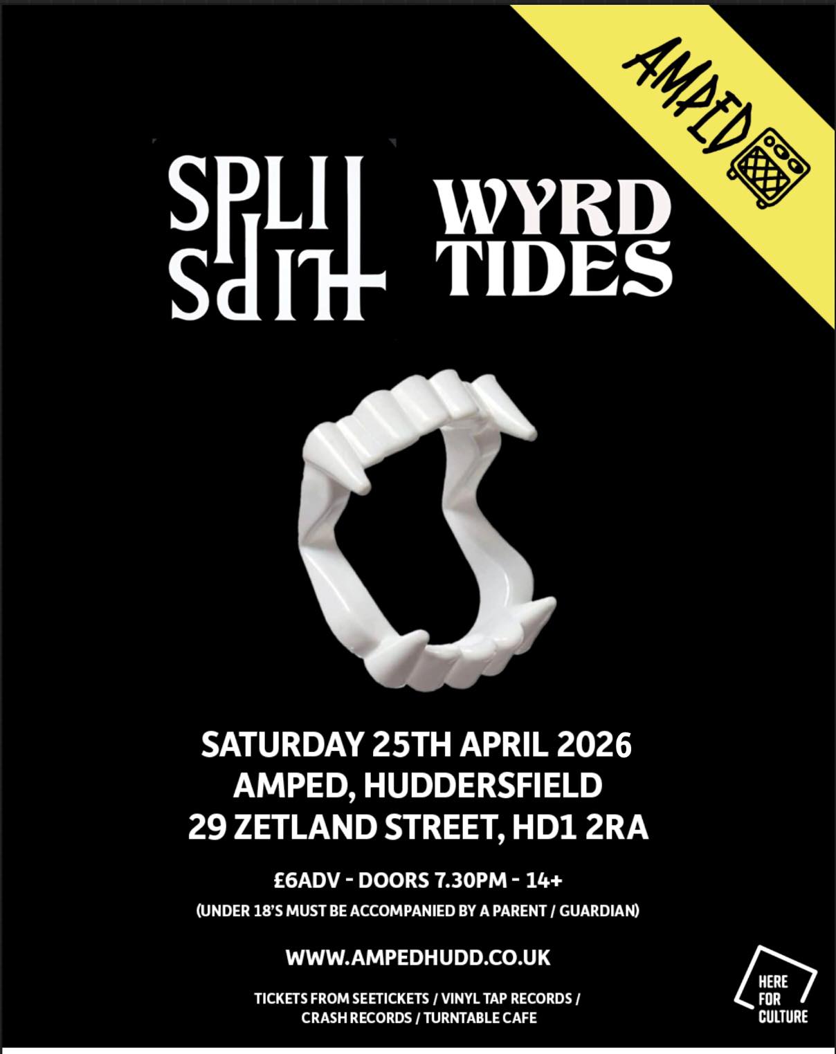 What ya doing on Sat 25th April? If 'nothing important' is your answer, here's something important! Get yourselves down to @ampedhudd for a raucous night of alt-rock with us, and hardcore/metal with the excellent @splitlipsuk. It's going to be mega! 
#huddersfield #yorkshire #rock #rockmusic #hardcore #metal #localmusicscene #livemusic #supportlocalbands